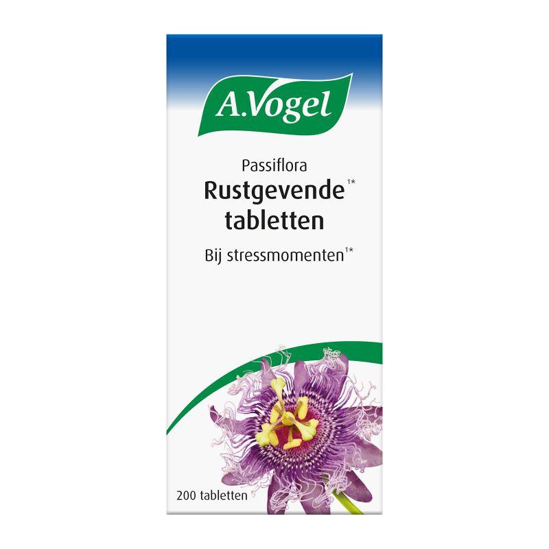 In verpakking Passiflora Rustgevende tabletten voorkant