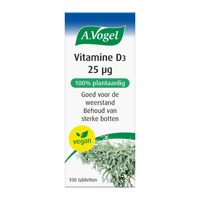 In verpakking Vitamine D3 - plantaardig tabletten voorkant